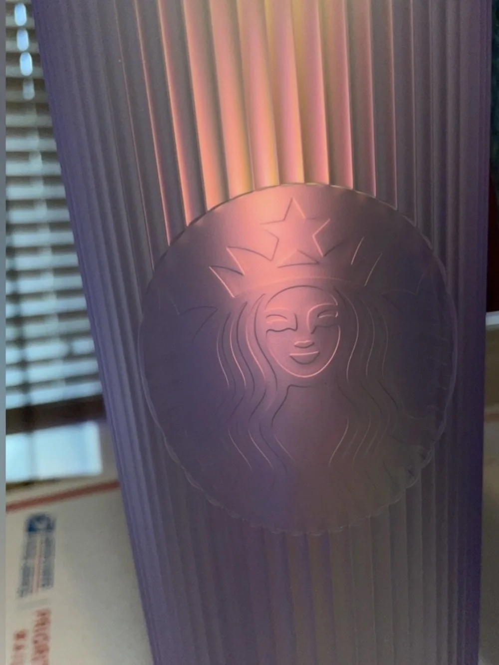 Starbucks purple pleated tumbler